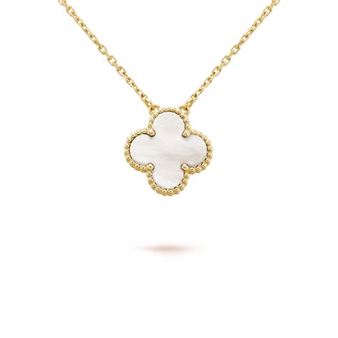 van cleef and arpels clover necklace replica|van cleef clover necklace vintage.